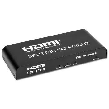 Qoltec 51797 Aktīvs HDMI sadalītājs 2 x HDMI 4K x 2K | 6Gb/s | 60Hz