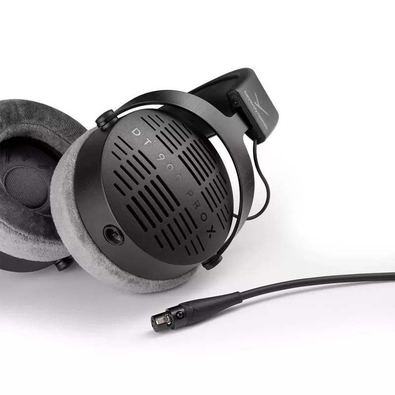 Studijas austiņas Beyerdynamic DT 900 Pro X — apkārtauss, vadu, 48 Ω, 5–40 kHz, 3 m noņemams kabelis, melnas