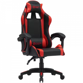 Spēļu krēsls CANYON Core SGCH2 — ergonomisks dizains, regulējams augstums, melns/sarkans