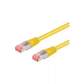 Wentronic Goobay CAT 6a komutācijas kabelis, S/FTP (PiMP), dzeltens, 10 m - LSZH bezhalogēna, varš (93700)