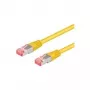 Wentronic Goobay CAT 6a komutācijas kabelis, S/FTP (PiMP), dzeltens, 10 m - LSZH bezhalogēna, varš (93700)