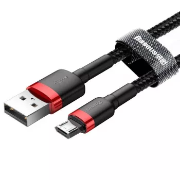 Micro USB kabelis Baseus Cafule 1,5A 2m (sarkans & melns)