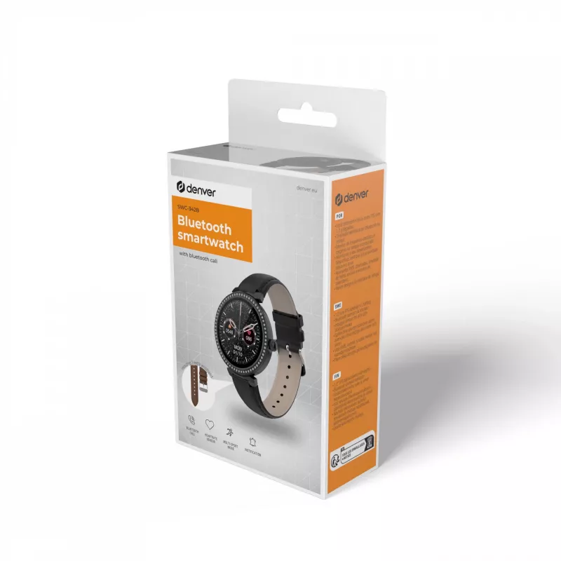 Denver SWC-342B 3,05 cm (1,2 collas) IPS digitāls 240 x 240 pikseļi Skārienekrāns Melns