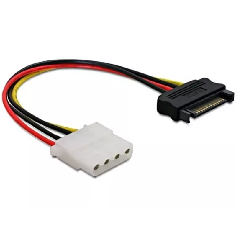 DeLOCK Strāvas SATA/Molex Kabelis Melns Sarkans 0.12 m 860115