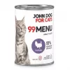 John Dog 99 Menu Turkey mitrā kaķu barība 400 g