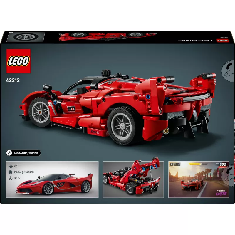 LEGO Technic Ferrari FXX K būvkonstruktors, mēroga modelis 1:10, 897 detaļas, vecumam 10+