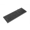 Vadu pilnizmēra tastatūra NATEC MORAY mājai/birojam USB QWERTY US International melna, 104 taustiņi, ciparu bloks
