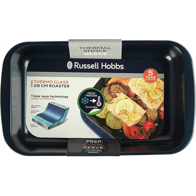 Stikla cepešpanna Russell Hobbs RH01143EU 29 cm, tumši zila