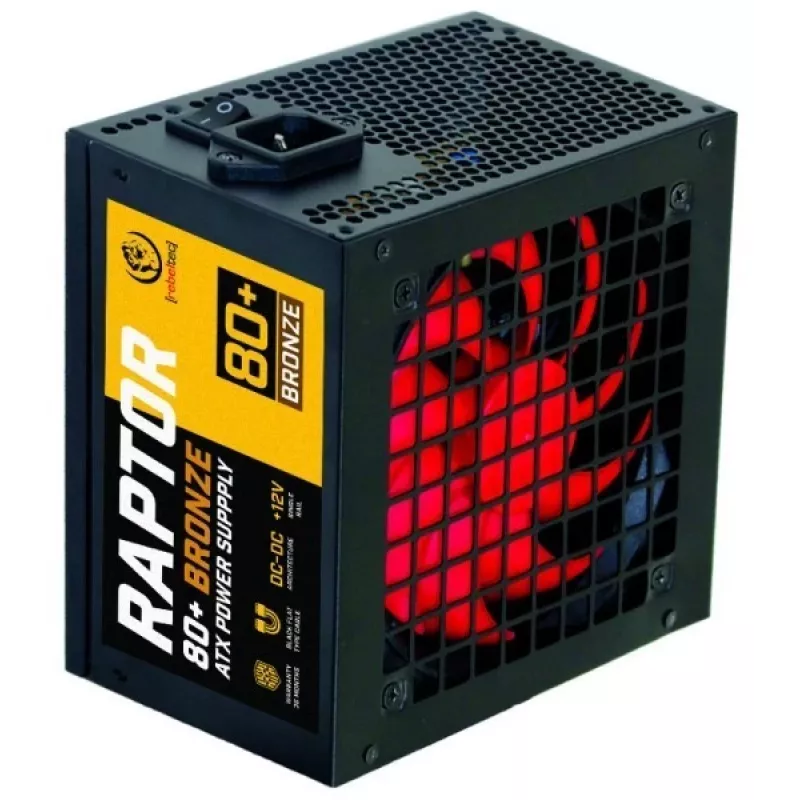 Barošanas bloks RAPTOR 600W BRONZE 80+, Viena līnija, DC-DC