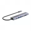 USB-C centrmezgls Unitek H1124AGY01 ar 100W PD, HDMI 2.0, 2x USB‑A, 2x USB‑C, SD/microSD lasītāju — alumīnija