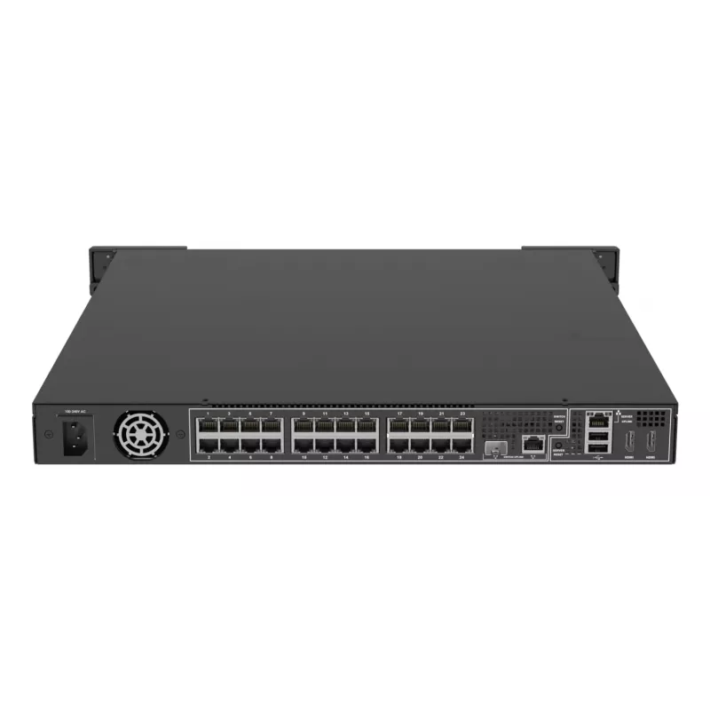Tīkla video ierakstītājs AXIS S2224 Mk II 24 kanāli, 48 kanālu atskaņošana, 7680×4320, 6 TB HDD, 256 GB SSD, RAID 0/1/10, 1U, Melns