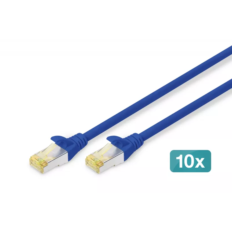 Tīkla kabelis Digitus CAT 6A S/FTP RJ-45 1 m zils