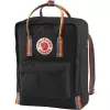 Mugursoma Fjällräven Kånken Rainbow — Vinylon, 380×270×130 mm, Melna/Daudzkrāsaina