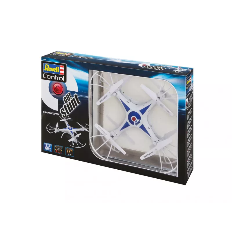 Revell GO STUNT 4 rotoru kvadrokopters 380 mAh zils, balts
