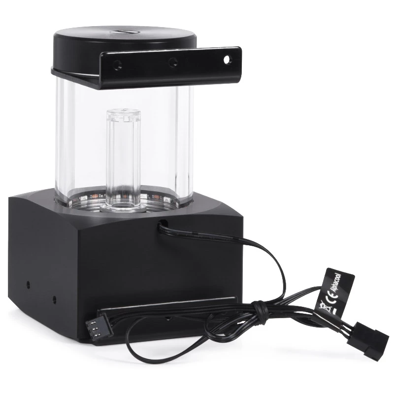 Alphacool Core rezervuārs (Aquatuning GmbH 1022162) – acetāla/akrila, melns/caurspīdīgs, 76,5 mm