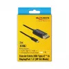 Video kabeļa adapteris DeLOCK 84904 USB Type-C uz HDMI 1m Melns