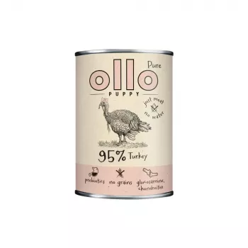 OLLO Puppy Pure Turkey - mitrā suņu barība - 400 g