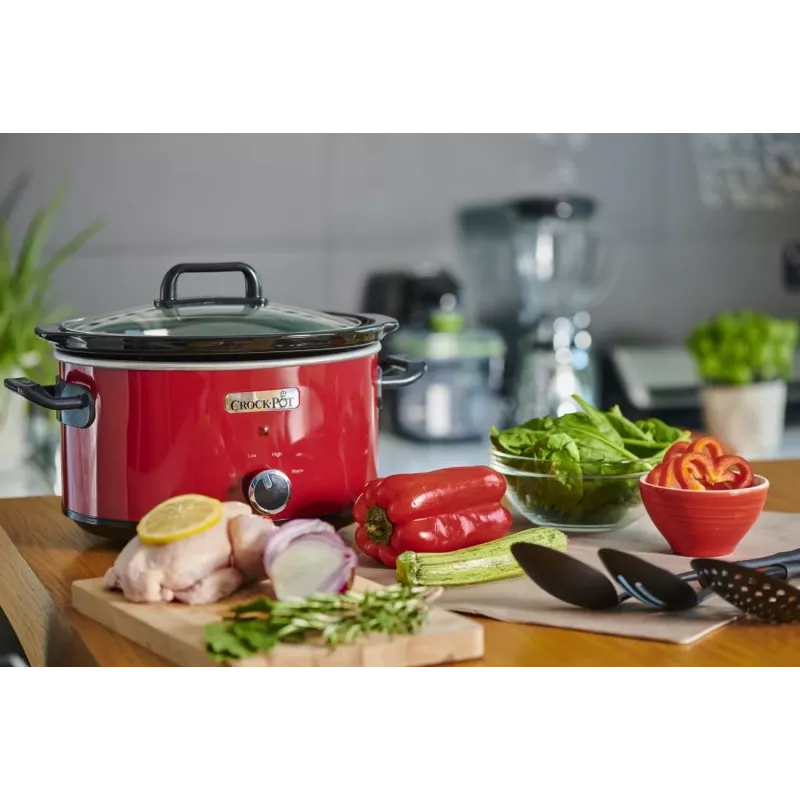 Slow Cooker Crock-Pot SCV400RD 3,5 L keramikas noņemama bļoda, stikla vāks, 2 siltuma iestatījumi