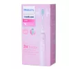 Sonic elektriskā zobu birste Philips 3100 series HX3671/11 ar spiediena sensoru, iebūvētu Li-Ion akumulatoru, 1 birstes galviņu, balta/rožaina