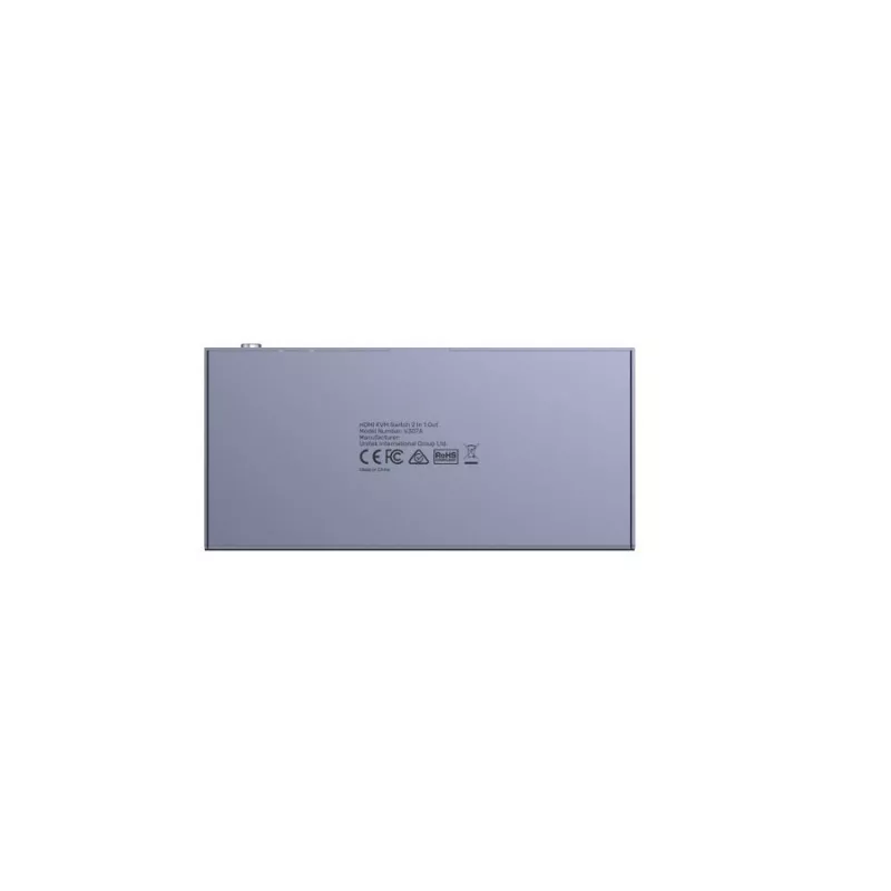 KVM slēdzis Unitek V307A USB HDMI 2 portu 4K Ultra HD 3840x2160@60Hz HDCP 2.2, metāla korpuss, pelēks