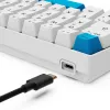 Sharkoon SGK50 S4 tastatūra Mājas USB QWERTZ Vācu Balta 60% RGB LED