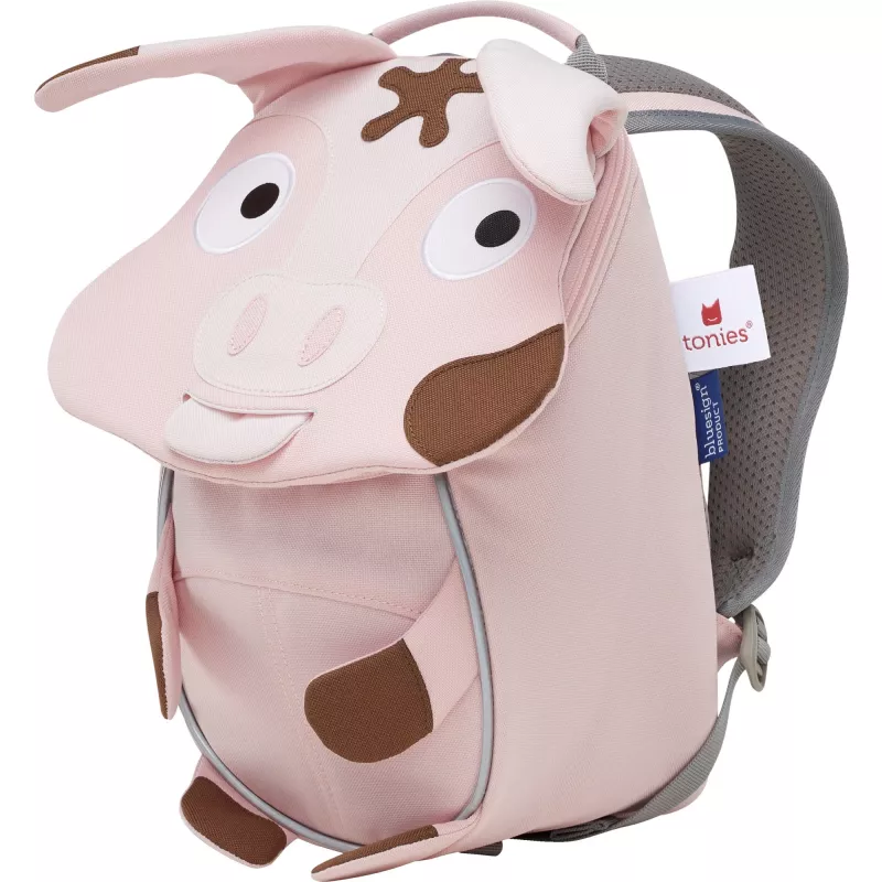 Bērnu mugursoma Affenzahn Little Friend Tonie Pig rozā/brūna – maza bērnu dienas soma