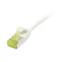 komutācijas kabelis RJ45, CAT6A 500 MHz, 0,15 m, balts, U/FTP, plāns apaļš d=3,8 mm, TPE/LSZH (Superflex), AWG32, ar Cat.7 neapstrādātu kabeli, Synergy 21 (S217320V3)