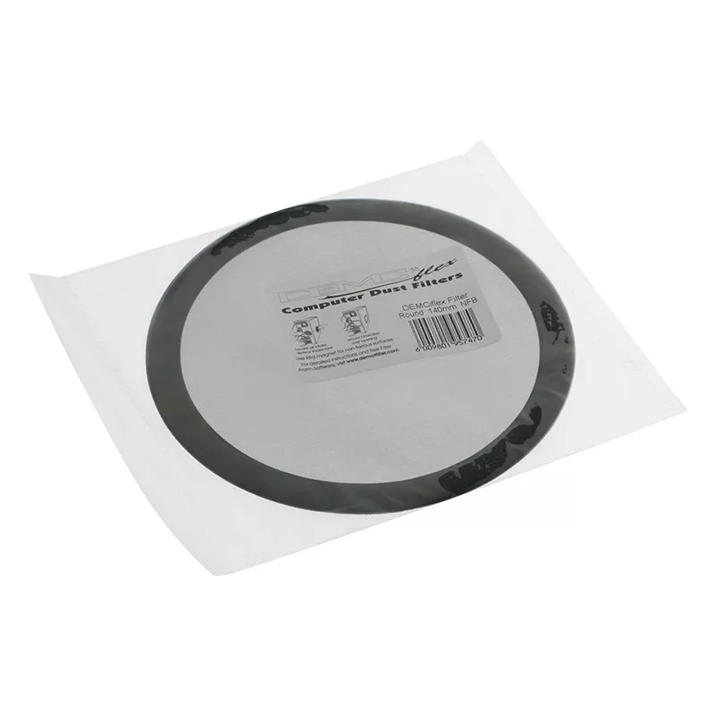 Putekļu filtrs DEMCiflex DF0017 datoru korpusiem, apaļš, 151 mm diametrs, melns