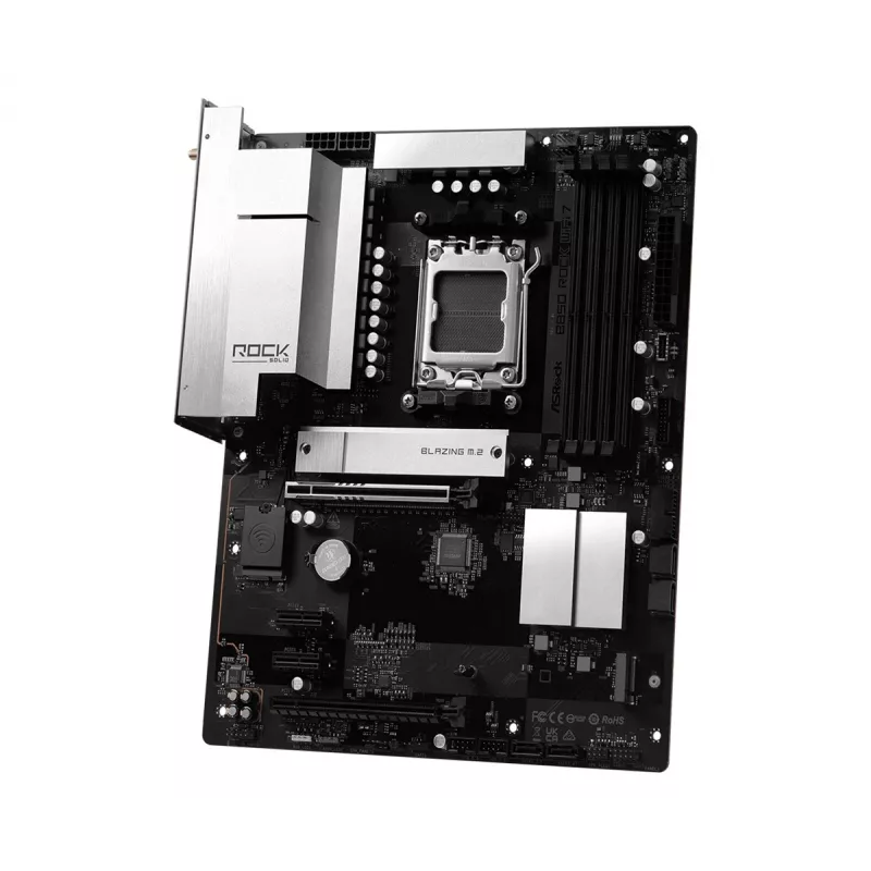 ASRock B850 Rock WiFi 7 mātesplate, AMD Socket AM5, ATX, DDR5, Wi-Fi 7