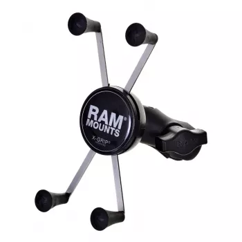 RAM Mounts X-Grip liela tālruņa turētājs ar motocikla dakšas stieņa pamatni