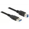 USB kabelis DeLOCK 85065 USB 3.2 Gen 1 0,5 m USB A USB B Melns