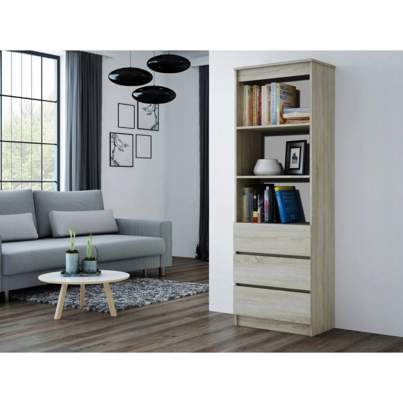 Topeshop RS-60 OLIMP SONOMA biroja grāmatu skapis