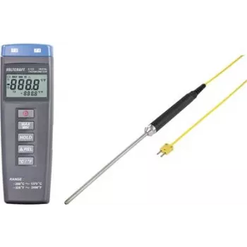 VOLTCRAFT K102 + TP 208 temperatūras mērīšanas ierīce -200 līdz +1370 °C zonde Tips K