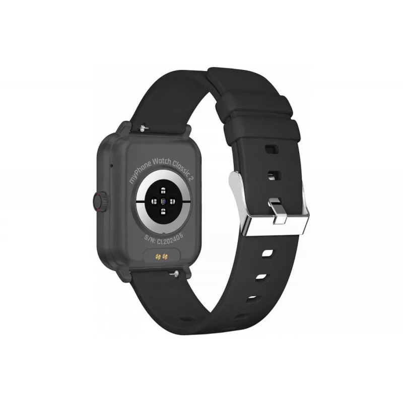myPhone Watch Classic 2 4,7 cm (1,85 inch) IPS Digital 240 x 284 pikseļi Skārienekrāns Melns