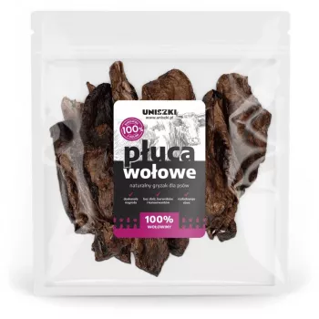 UNISZKI Liellopu plaušas - suņu našķis - 500 g