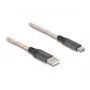 DeLOCK USB 2.0 kabelis Type-A uz USB Type-C RGB 1m