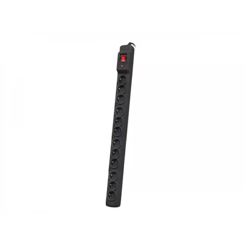 Armac M12 19 collu statīva strāvas sadalītājs, 12x 230V, vertikāls, 1,5m, melns (M12/15/CZ)