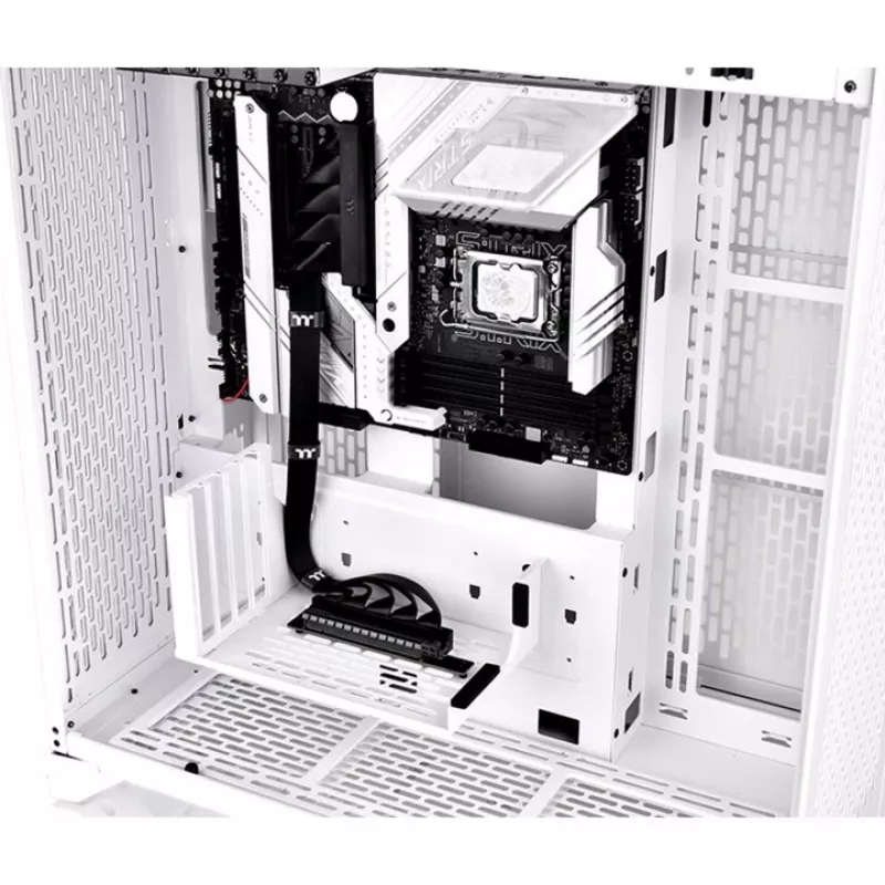 Thermaltake PCI-E 4.0 dubultais 90 grādu riser kabelis, 40 cm, melns