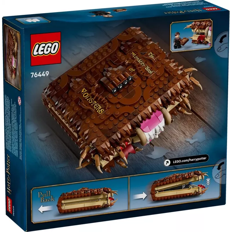 LEGO Harija Potera rotaļu komplekts Monstru grāmata 76449 — 518 detaļu, 1 minifigūra, pievienojami zobi