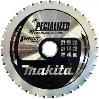 Makita Specialized EFFICUT – ripzāģa asmens – kokam, metālam, alumīnijam – 150 mm – 33 zobi – Makita DCS553, DCS553RTJ, LXT DCS553Z