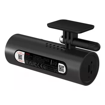 Dashcam 70mai M200 auto kamera, 1080p Full HD 1920×1080, H.265, 60 kadri/s, 300 mAh baterija, Wi‑Fi, microSD līdz 128 GB, diafragmas atvērums f/1.8, melna