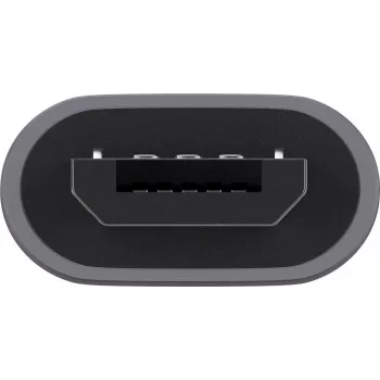 Goobay USB 2.0 Hi-Speed adapteris, pelēks, pelēks - USB-C™ ligzda > USB 2.0 Micro spraudnis (B tips) (55553)