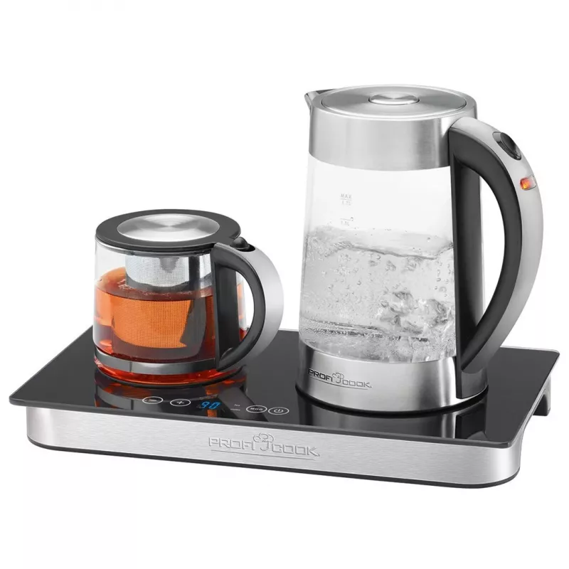 ProfiCook PC-TKS 1056 elektriskā tējkanna 1.7 L Melna, nerūsējošais tērauds, Caurspīdīga