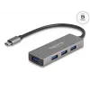 DeLOCK 63173 USB centrmezgls Type-C 5000 Mbit/s melns