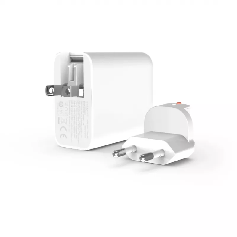 Lādētājs Creative Labs 67W GaN 1x USB-A 2x USB-C PD — 67W kopējā jauda, GaN tehnoloģija