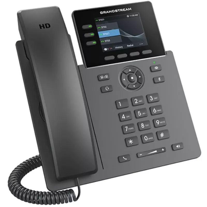 Grandstream Networks GRP2611G IP tālrunis Melns 3 līnijas TFT