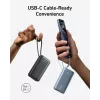 Powerbank 545 NANO 30W 10000mAh ar iebūvētu USB-C kabeli, melns