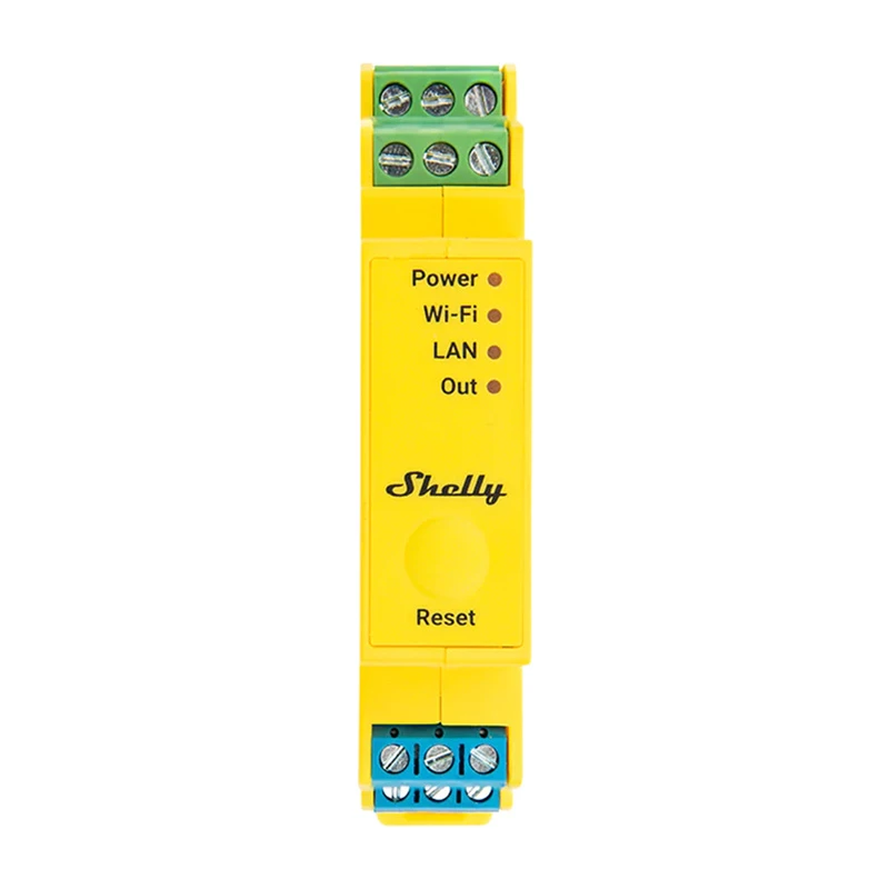 Shelly RGBWW Pro WiFi 5-kanālu DIN sliedes apgaismojuma kontrolieris