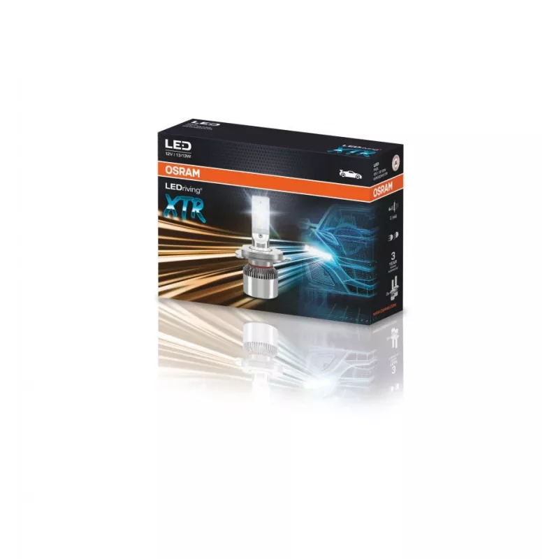 LED priekšējie lukturu spuldzes Ledvance LEDriving XTR H4 64193DWXTR, 2 gab. komplekts