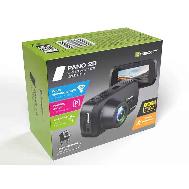 Automašīnas videoreģistrators TRACER Tracer Pano 2D – panorāmas 2D ieraksts, kompakts dizains